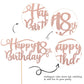 Rssta i Happy 18th Birthday Cake Topper Glitter Number 18 Rose Gold Paper Decoration for 18th Birthday Party Supplies