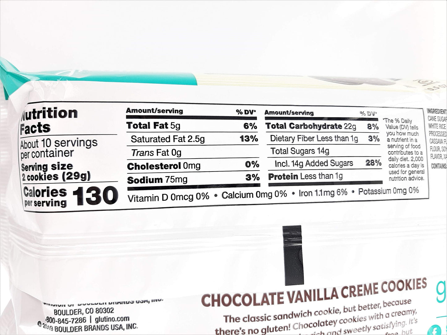 Glutino Chocolate Vanilla Cream Cookies, Gluten Free 10.5 OZ
