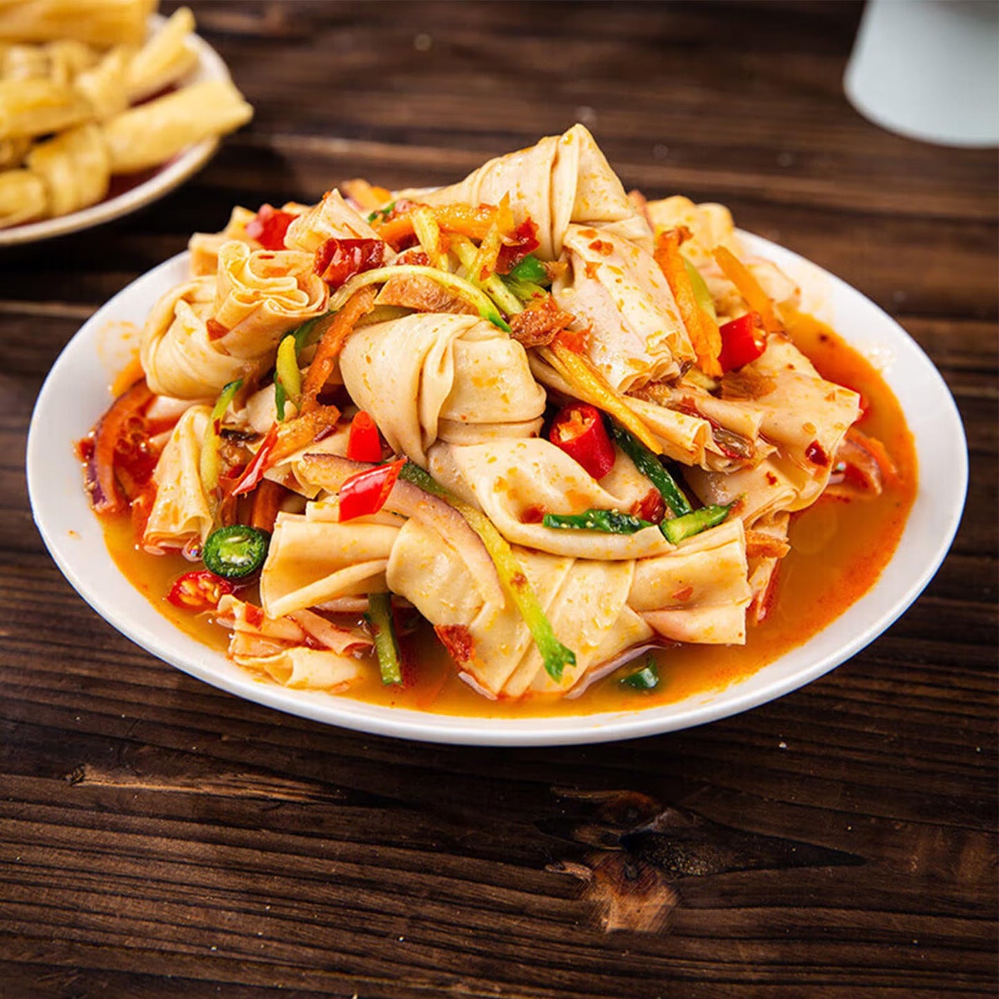 JTEDZI Dried Tofu Skin Knots, 1.1lb (500g) Bean Curd Knots, Natural Soy Tofu Knots