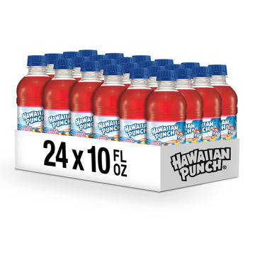 HAWAIIAN PUNCH Lemon Berry Squeeze Fruit Juice Drink, 10 Fl Oz Bottles, 24 Count, Caffeine-free, Gluten-free, Excellent Source of Vitamin C