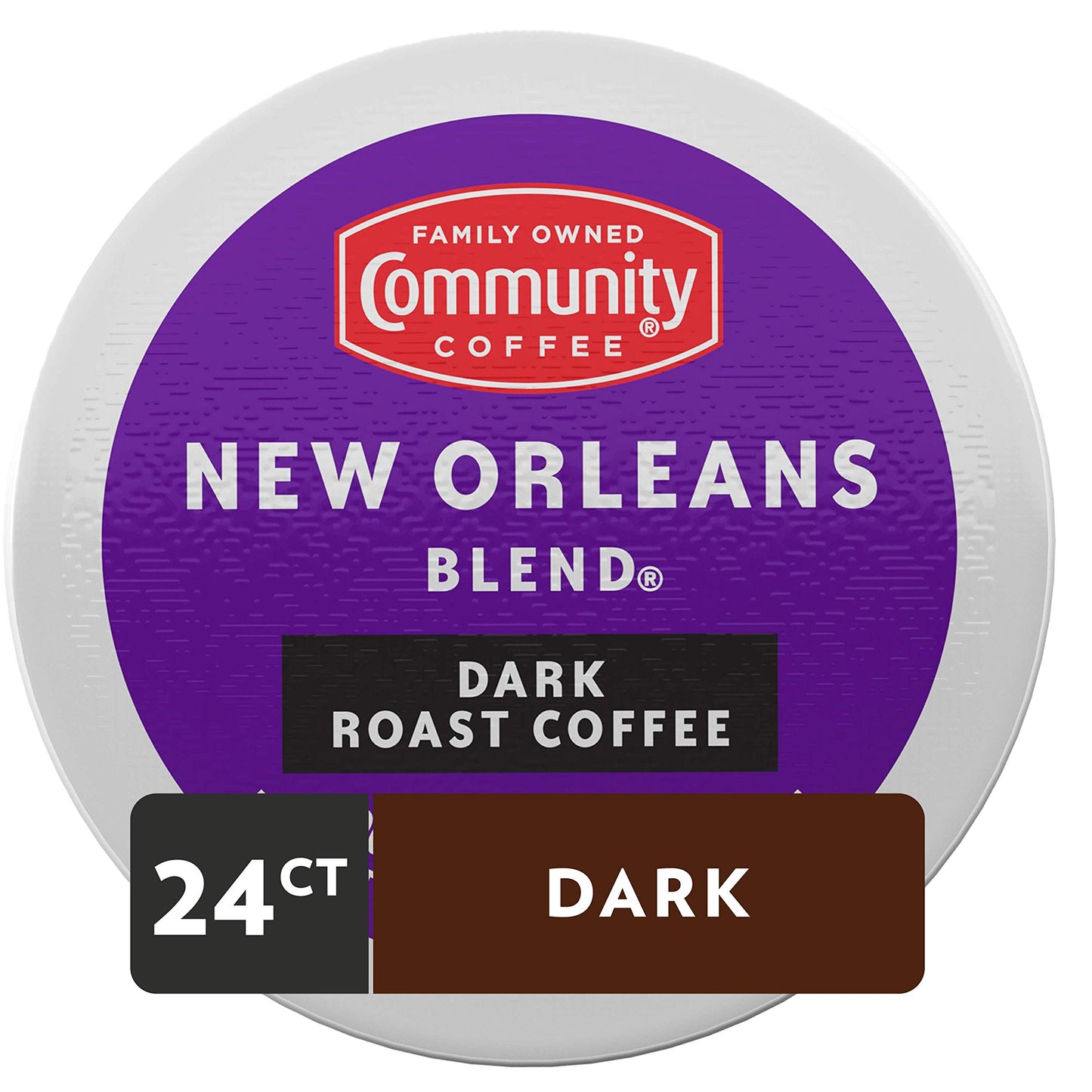 Community Coffee New Orleans Blend Coffee Pods, Special Dark Roast, Compatible with Keurig 2.0, 24 Count (Pack of 1)