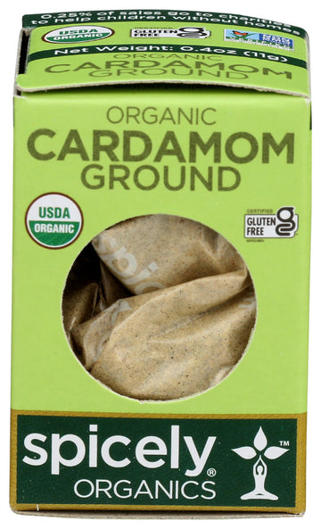 Spicely Organic Cardamom Powder 0.40 Ounce Ecobox Certified Gluten-Free