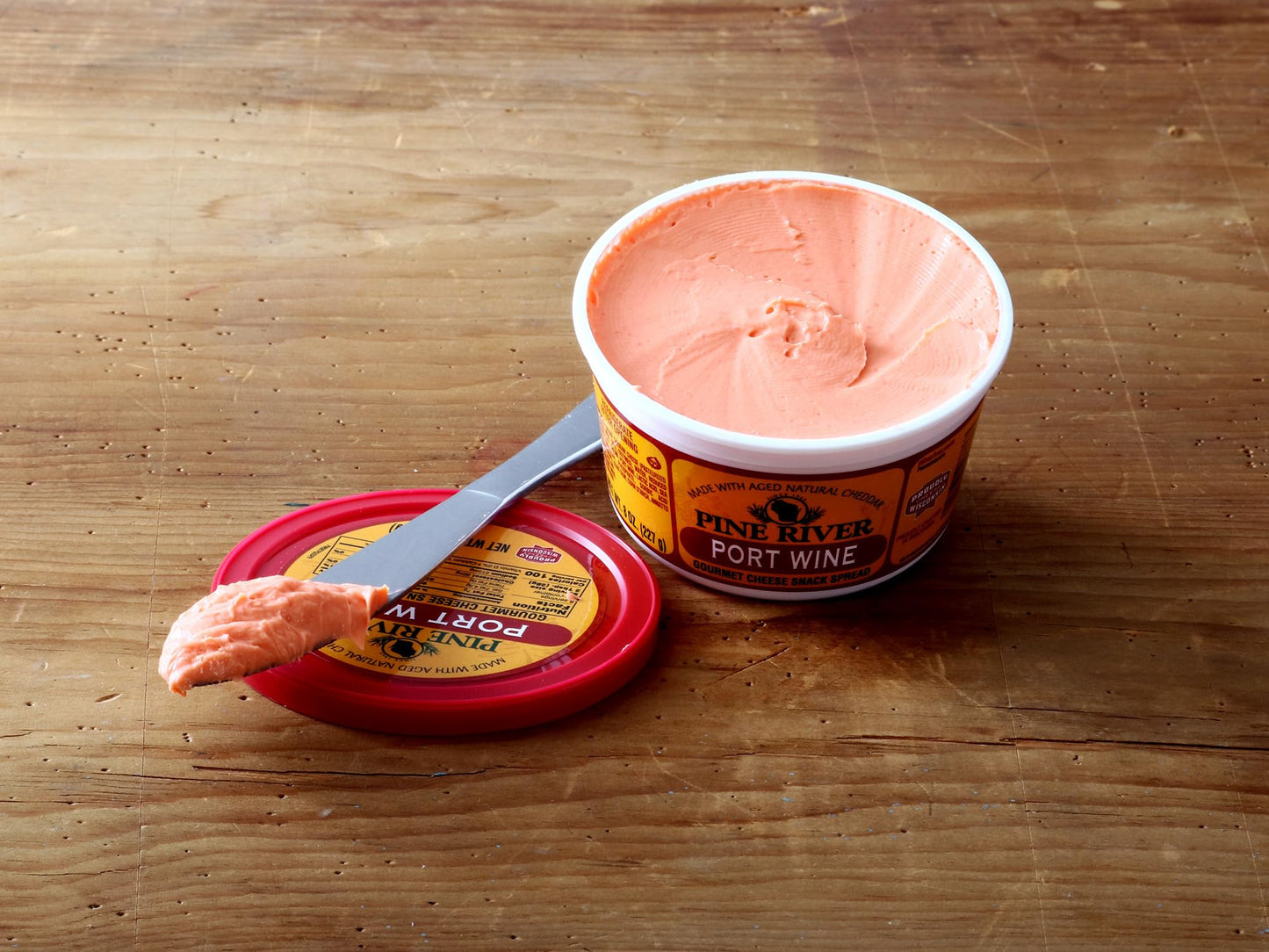 Pine River Cheese Spreads 4-Pack | Port Wine | 8 oz Tubs | Shelf-Stable