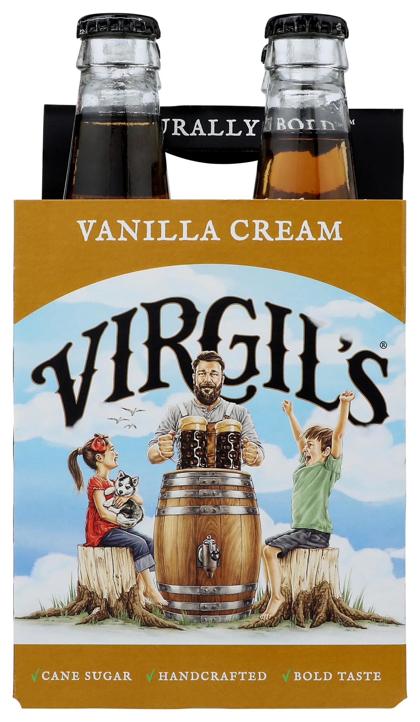 Virgils Soda Cream, 12 Fl Oz, Pack of 4, Model B-25689-6PK