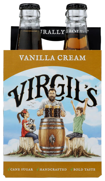 Virgils Soda Cream, 12 Fl Oz, Pack of 4, Model B-25689-6PK