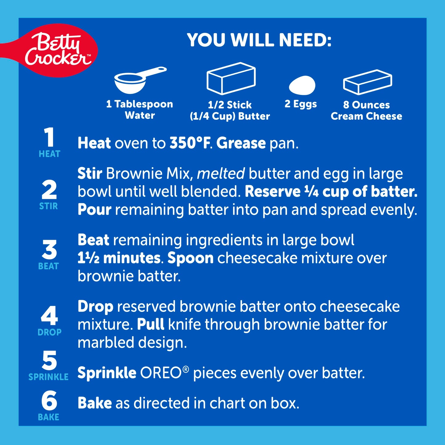 Betty Exclusives Oreo Baked Cheesecake Mix, Includes Real Oreo Cookie Pieces, 8.9 Oz