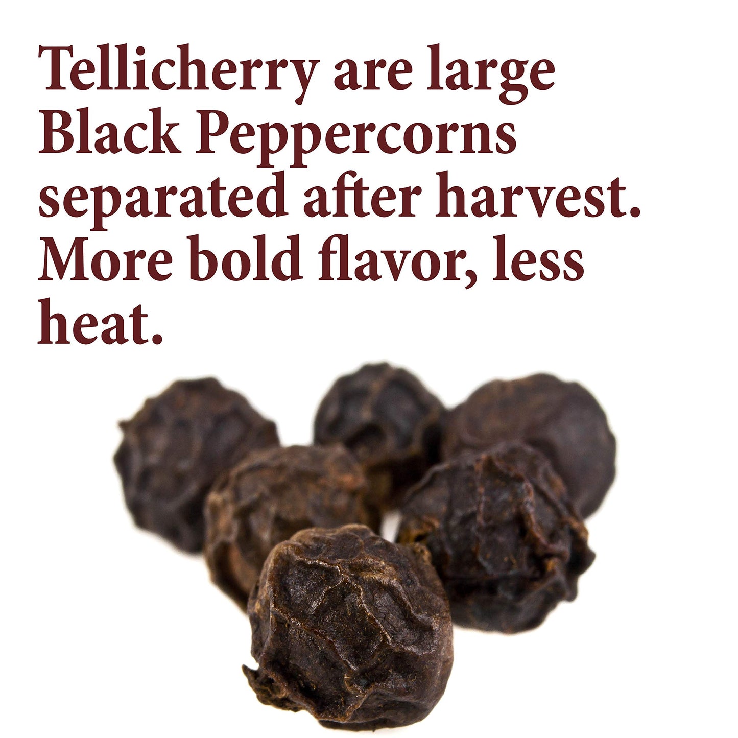 The Spice Way Whole Tellicherry Black Peppercorns - (4 Oz) Can Be Used As A Grinder Refill Bulk.