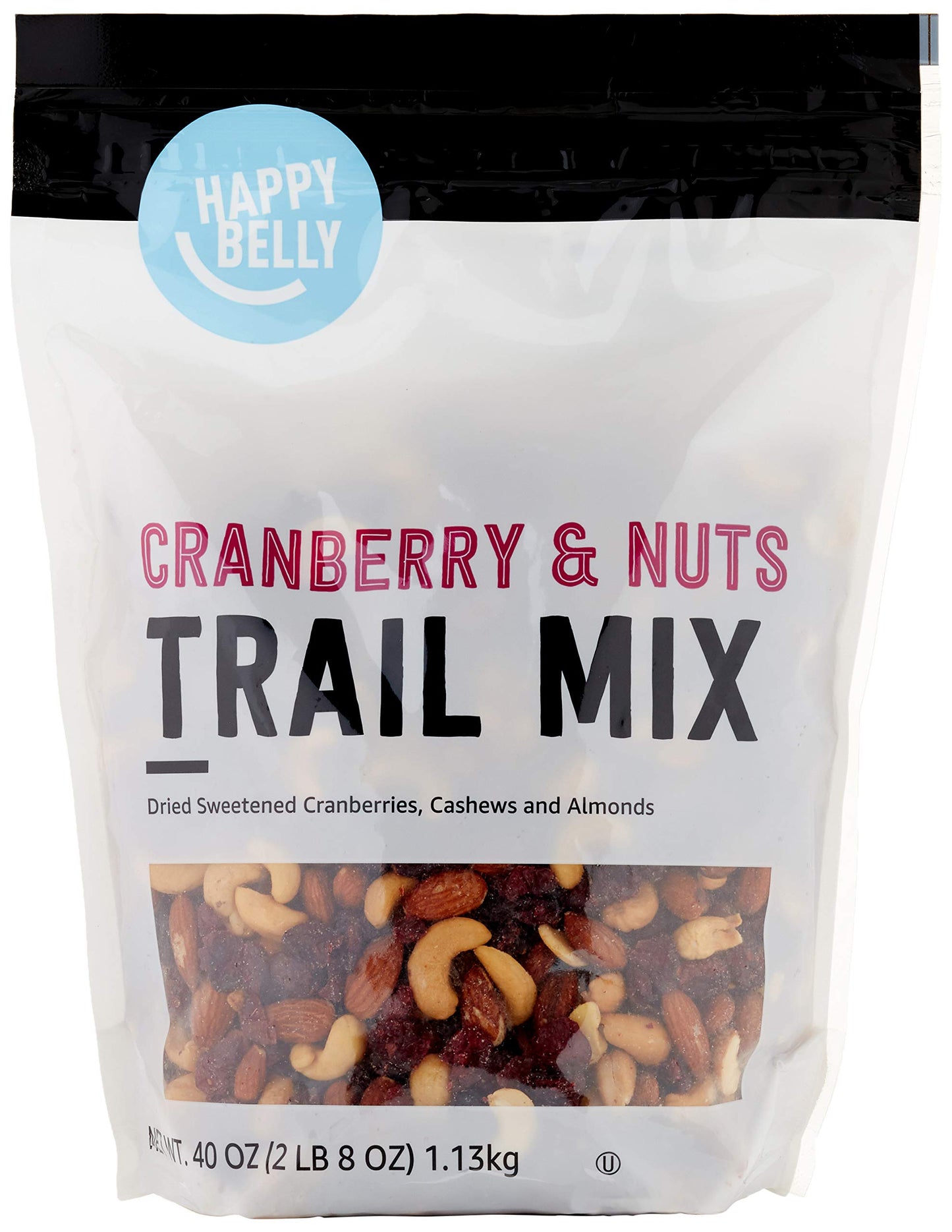 Happy Belly Trail Mix with Cranberries & Nuts, 40 Ounce (Pack of 1)