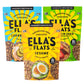 ELLAS FLATS Savory Crisps - All Natural, Gluten Free, Vegan, Keto Friendly - 4.8 oz (Pack of 3) - Sesame, Hemp & Caraway Flavors