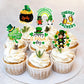 Ercadio 24 Pack Happy St Patrick'S Day Gno-Me Cupcake Toppers St Patrick'S Day Cupcake Picks Green Gno-Me Cake Toppers For Irish