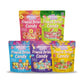 Freeze Dried Candy - 5 Flavors Variety Pack Crunchy Peach Rings, Watermelon, Puffs, Worms, Burger Candy - 1.7oz Each, Sweet Trea