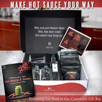 Diy Hot Sauce Making Kit - Gift Set With 4 Types Of Peppers, Including Ghost Pepper - Make Your Own Hot Sauce - Great Gift For D
