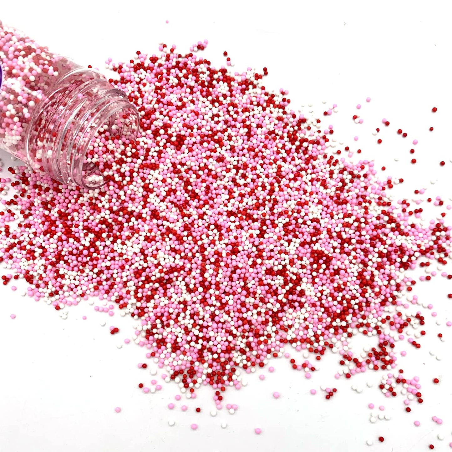 Valentine'S Day Red Pink Pearl Sprinkles Mixed Cupcake Cake Decoration Cake Cookie Icecream Donut 3Oz