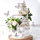 Ercadio 30 Pack 3D Butterfly Cake Toppers Purple Butterfly Cake Toppers Mix Sizes Waterproof Arts Butterfly Cupcake Picks For Ba