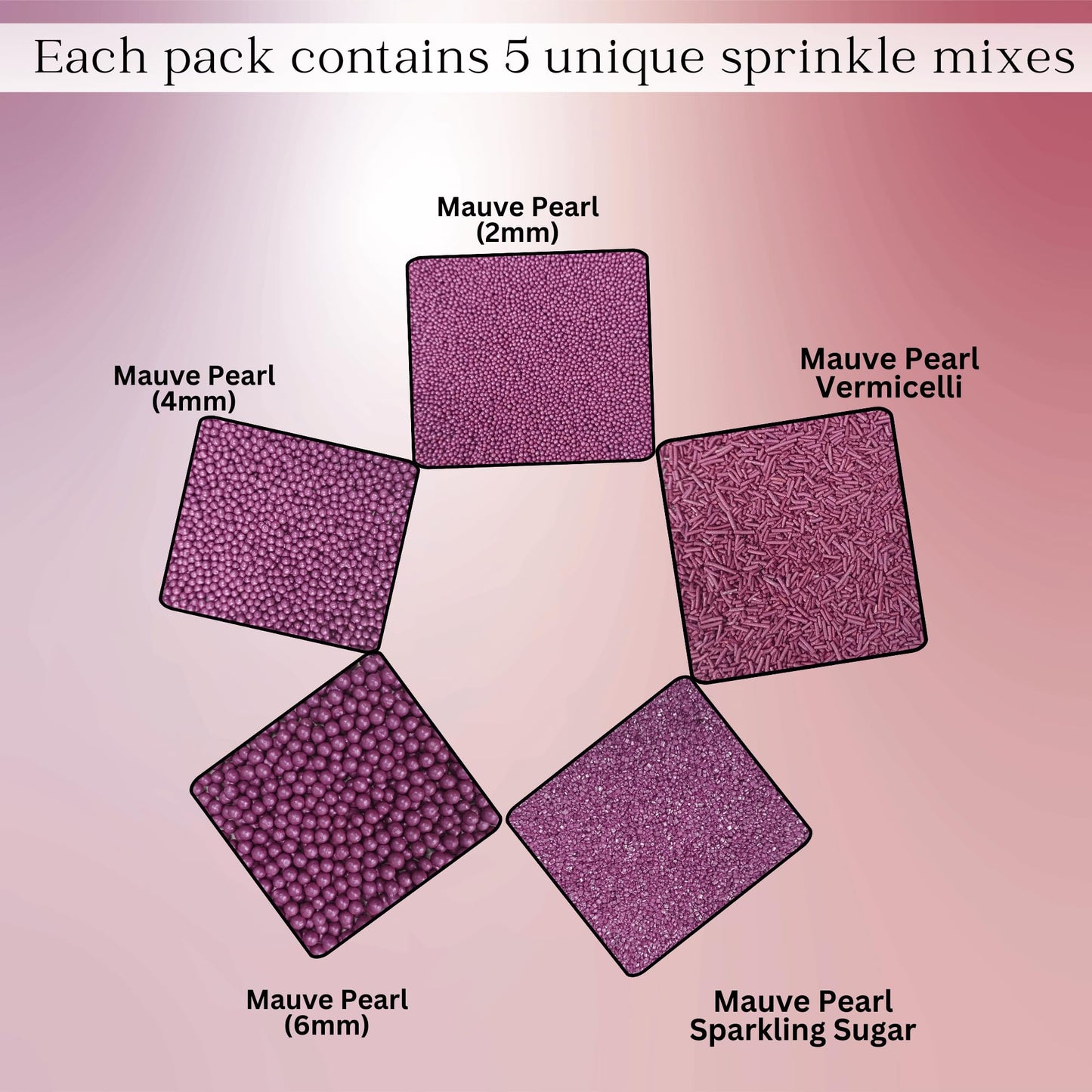 Confect Sprinkles for Cakes & Cupcakes Decoration | Birthday Sprinkles | Assorted Pack of 5 Magical Evening Ball Pearl Sprinkles