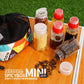 Joyeee 6 Pack Travel Spice Kit, 2.7 oz Plastic Bottles with Red Caps, BPA Free, Model 52usspicejars-04, Ideal for Sauces and Season