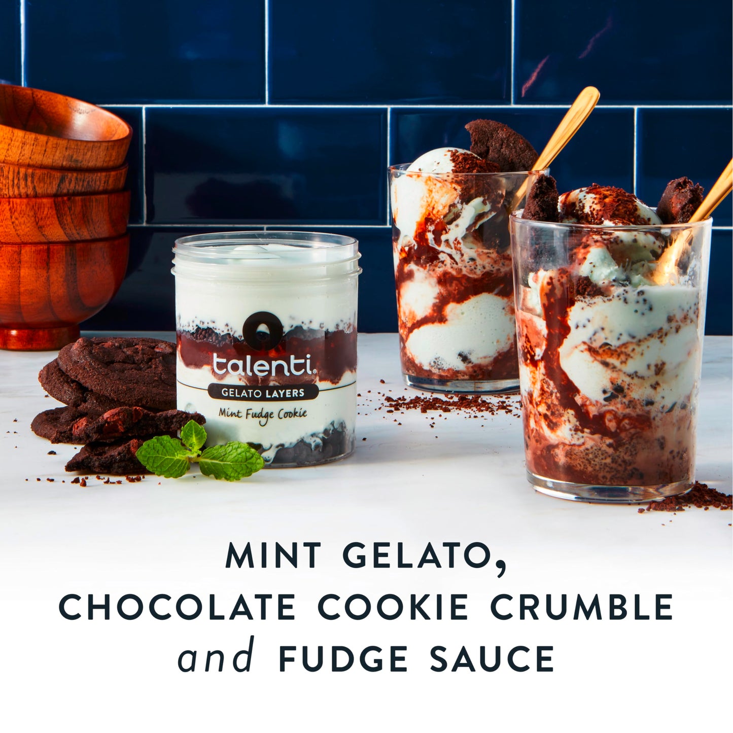 Talenti Gelato Layers, Mint Fudge Cookie, 11 oz (Frozen)