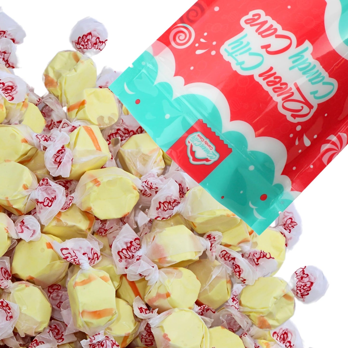Banana Salt Water Taffy - Individually Wrapped Assorted Flavors - Old Fashion Saltwater Taffy Candy Bulk, By Queen City Candy Ca
