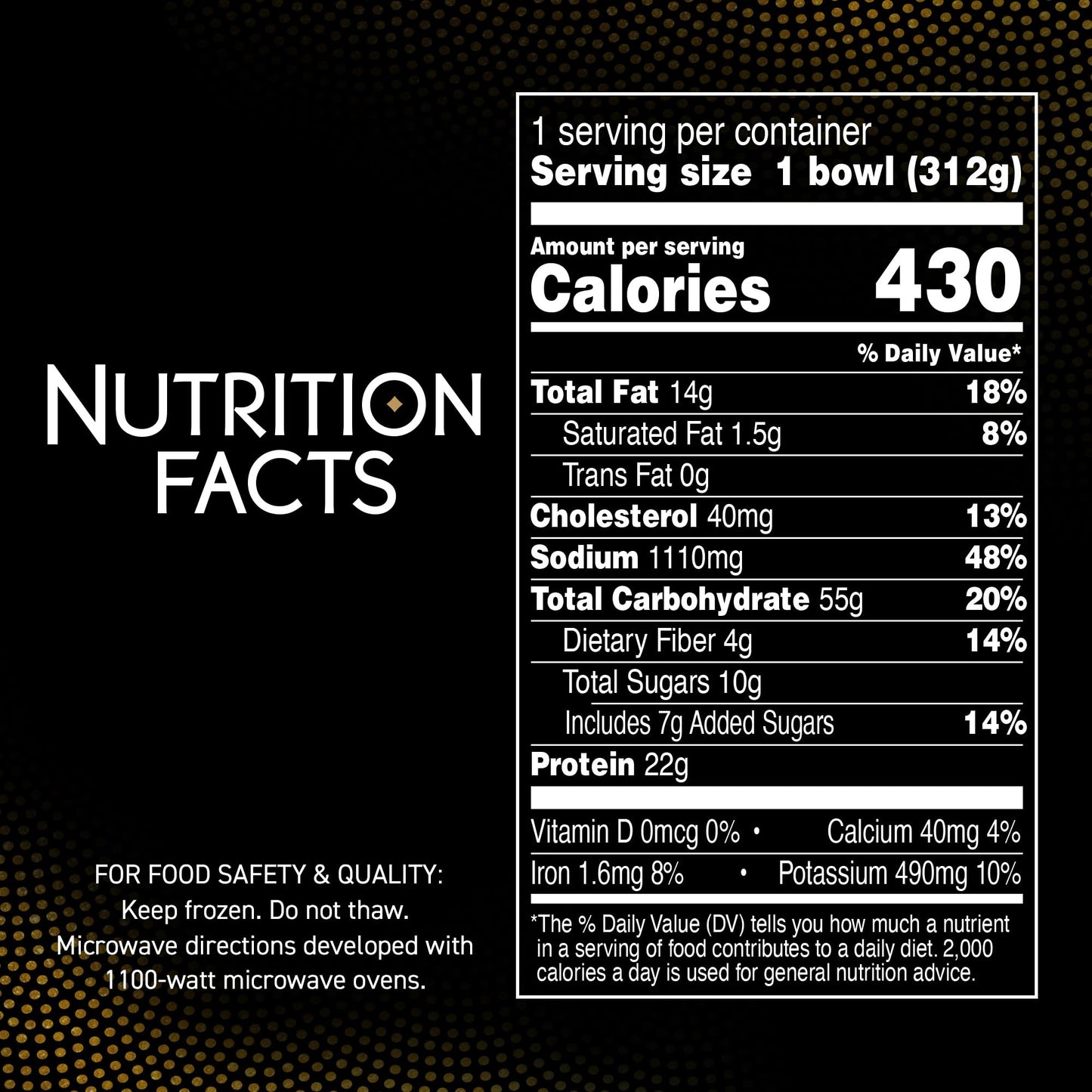 P.F. Changs Home Menu Chicken Lo Mein Noodle Bowl, Frozen Meal, 11 OZ