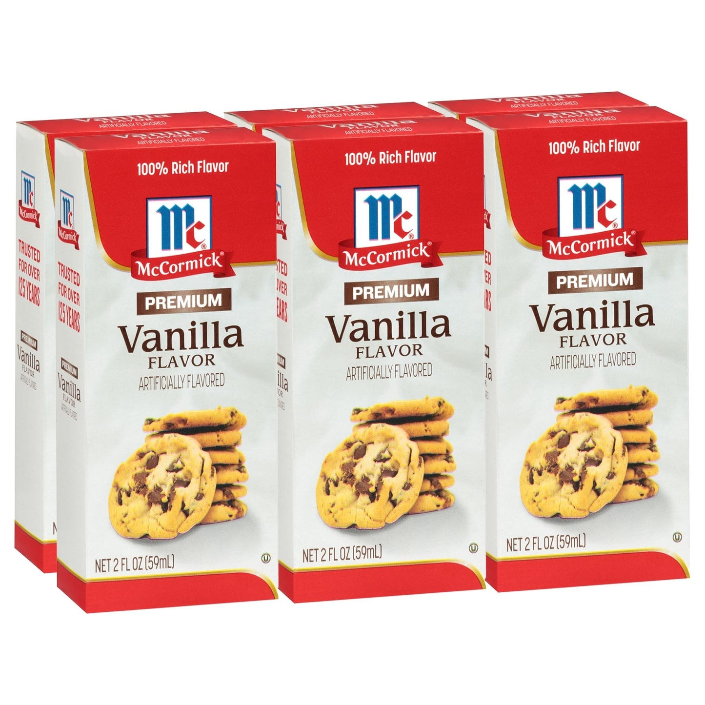 McCormick Premium Vanilla Flavor, 2 fl oz (Pack of 6)