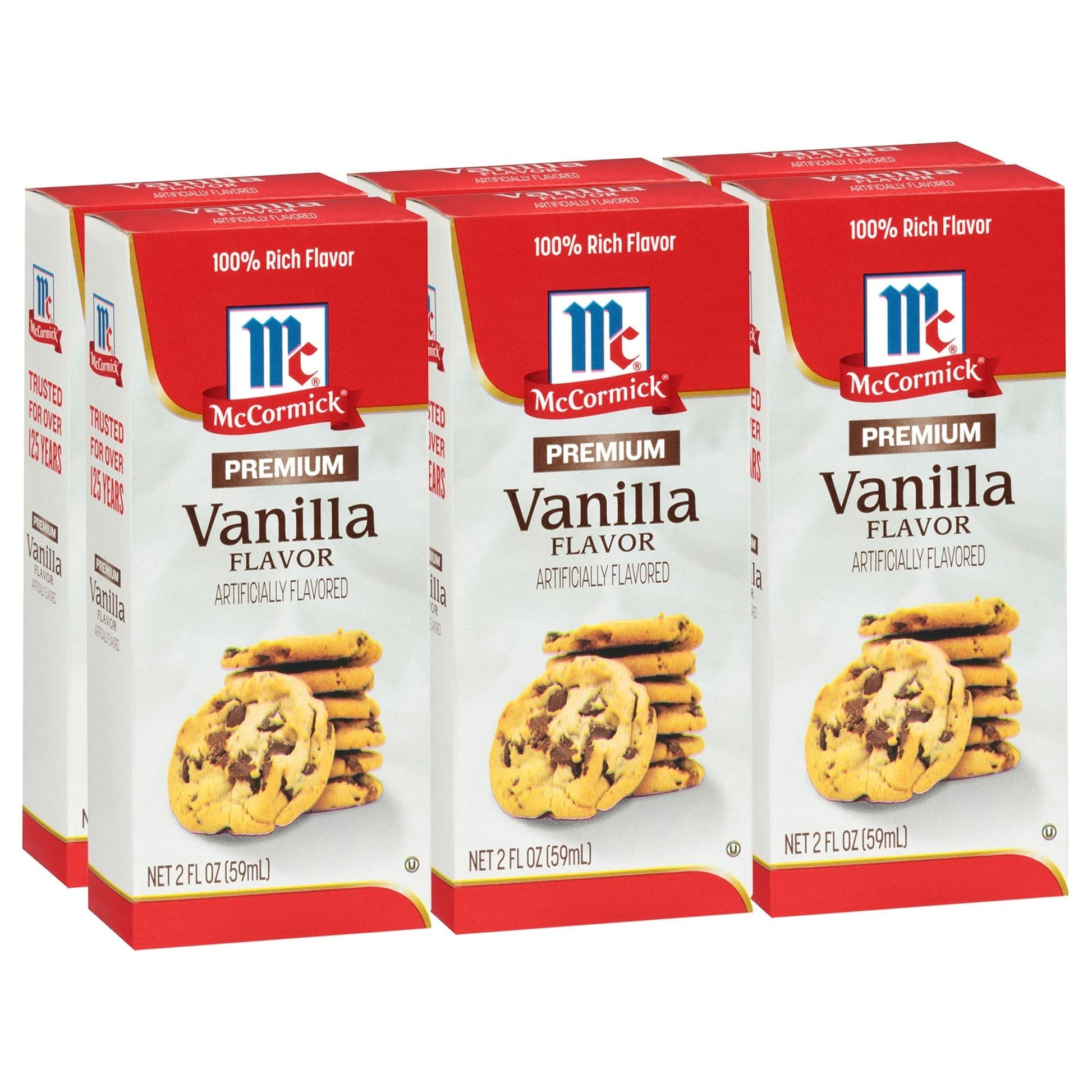 McCormick Premium Vanilla Flavor, 2 fl oz (Pack of 6)