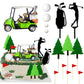 Golf Cake Decorations Heading For The Green Cake Topper Birthday Decorations For Golfers With Cart Flag Golf Ball For Men Sport