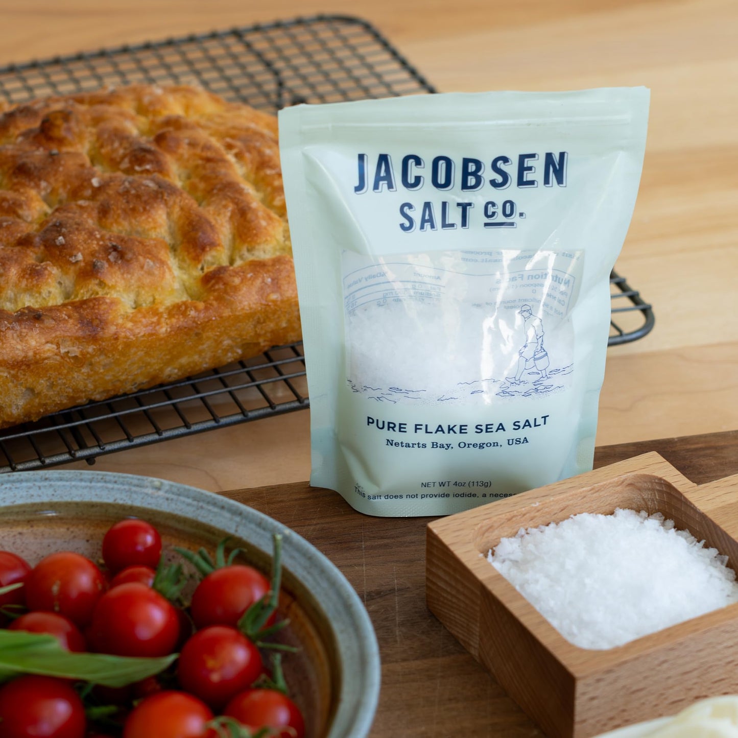 Jacobsen Salt Co. Pure Flake Sea Salt - Kosher Salt, Coarse, Non-Iodized Made in USA, Non-GMO, Steak Seasoning, Gourmet, Real Sa