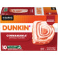 Dunkin Cinnamania Flavored Coffee, 10 Keurig K-Cup Pods