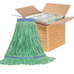 Matthew Cleaning Heavy Duty Mop Head Commercial Replacement For General And Floor Cleaning, Wet Industrial Blue Cotton Looped En