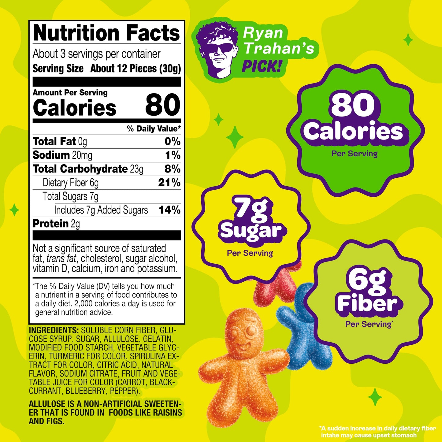 Joyride Sour Smacks - 3.5 Oz 6-Pack Bundle With 2.5Oz Glacial Peppermint Gum, Low Sugar, Low Calorie Snacks, Dye Free And Plant