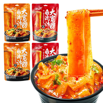 Noble Createaprototype Ramen Noodles, Wide Vermicelli, 1078g (Pack of 4), Soft Chewy, Asian Snacks, Hot Pot, 23.5 x