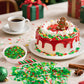 Christmas Sprinkles Edible 8 Oz Christmas Tree Sprinkle Holiday Cake Sprinkles Red Green White Jimmies Sprinkle Edible Winter Holiday Jimmies Mix for Cake Baking Cookie Ice Cream Decorations