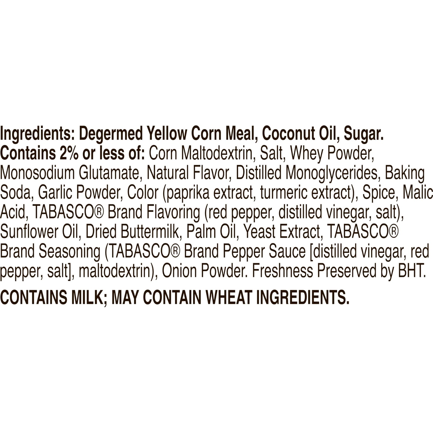Bugles Tabasco Flavored Crispy Corn Snacks, Hot And Cheesy, 7.5 Oz