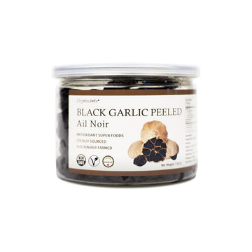 Orgnisulmte Canada Peeled Black Garlic Fermented For 90 Days Peeled Multiple Clove Super Foods, Ready To Eat 7.05 Oz