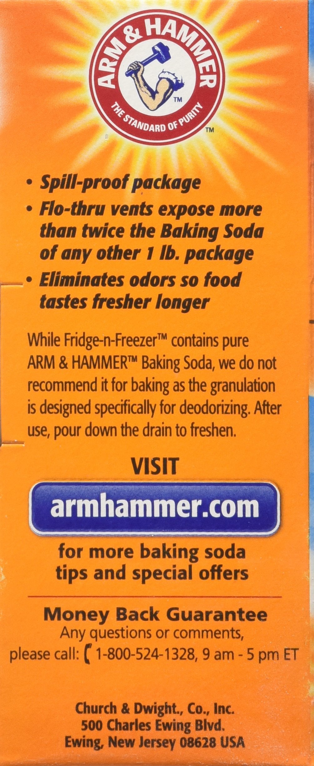 Arm & Hammer Baking Soda, Fridge-N-Freezer Pack, Odor Absorber, 14 Oz - 2 Pack