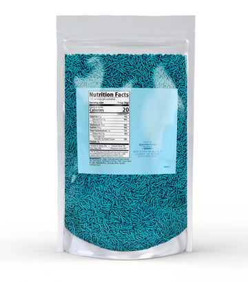 Unpretentious Blue Jimmies Sprinkles (1.5 Lb), Perfect For Festivities, Clear Resealable Container, Dessert Decorating