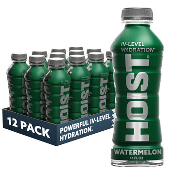 HOIST Premium Hydration Electrolyte Drink, Watermelon Flavor, 16 Fl Oz (Pack of 12)