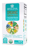 Hyleys Organic Green Tea 7 Assorted Flavors - 25 Tea Bags (12 Pack - 300 Tea Bags Total)