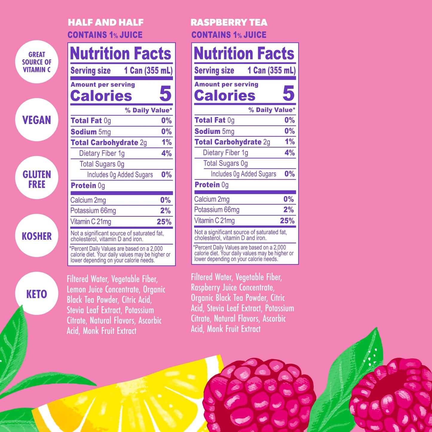 Swoon Sugar Free Iced Tea Variety Pack - Low Carb, Gluten-Free, 12 Fl Oz (Pack of 12) - Lemon, Raspberry, Peach, Half & Half Flavours