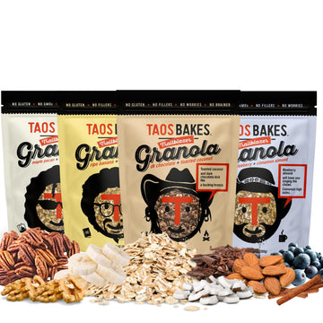 Taos Bakes - Granola - Variety Pack - Granola filled with Nuts, Oats, Dried Fruit, & Seeds - Gluten Free, Natural Sweeteners, & 