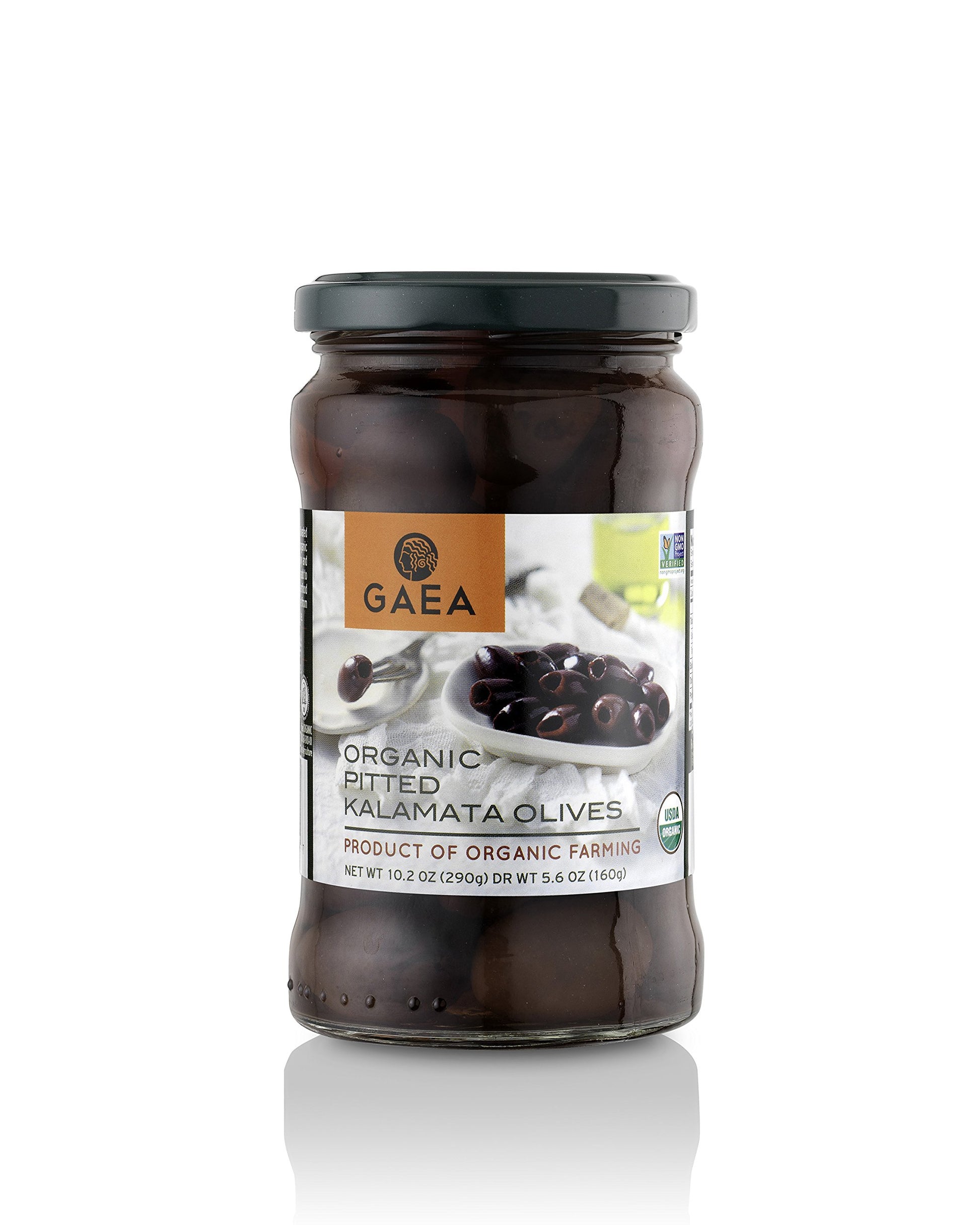 Gaea Organic Pitted Kalamata Olives - 8 Count Of 6 Oz Jars 