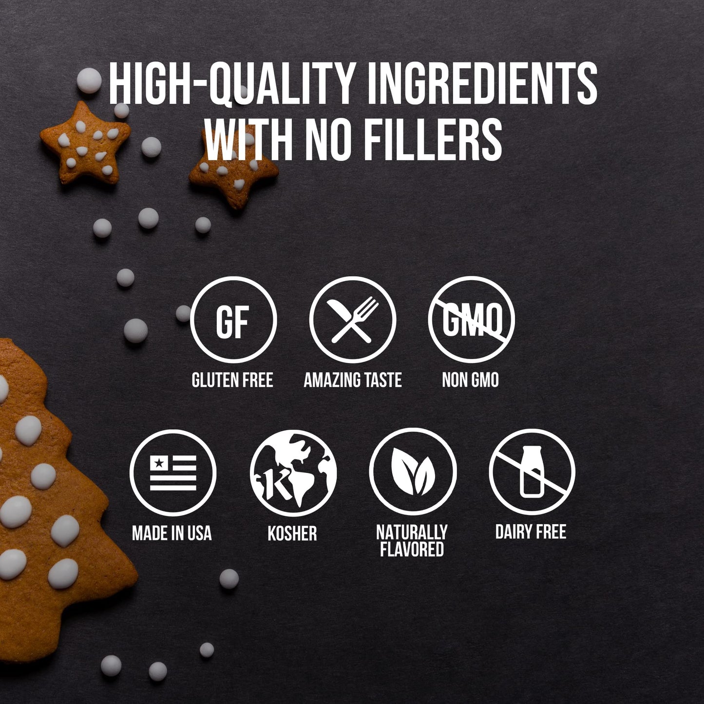 Gingerbread Cookie Topper Mix (2 Bottle) By Flavor God - Enhanced All Natural & Healthy Spice Blend For Ice Cream & Coffee - Kosher, Low Sodium, & Dairy-Free - Great Flavor Spices And Seasoning Gift