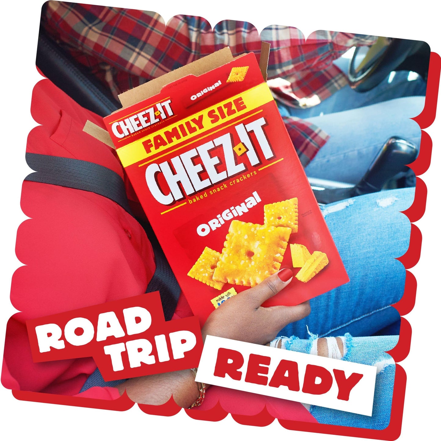 Cheez-It Cheese Crackers, Baked Snack Crackers, Lunch Snacks, Original, 21Oz Box (1 Box)