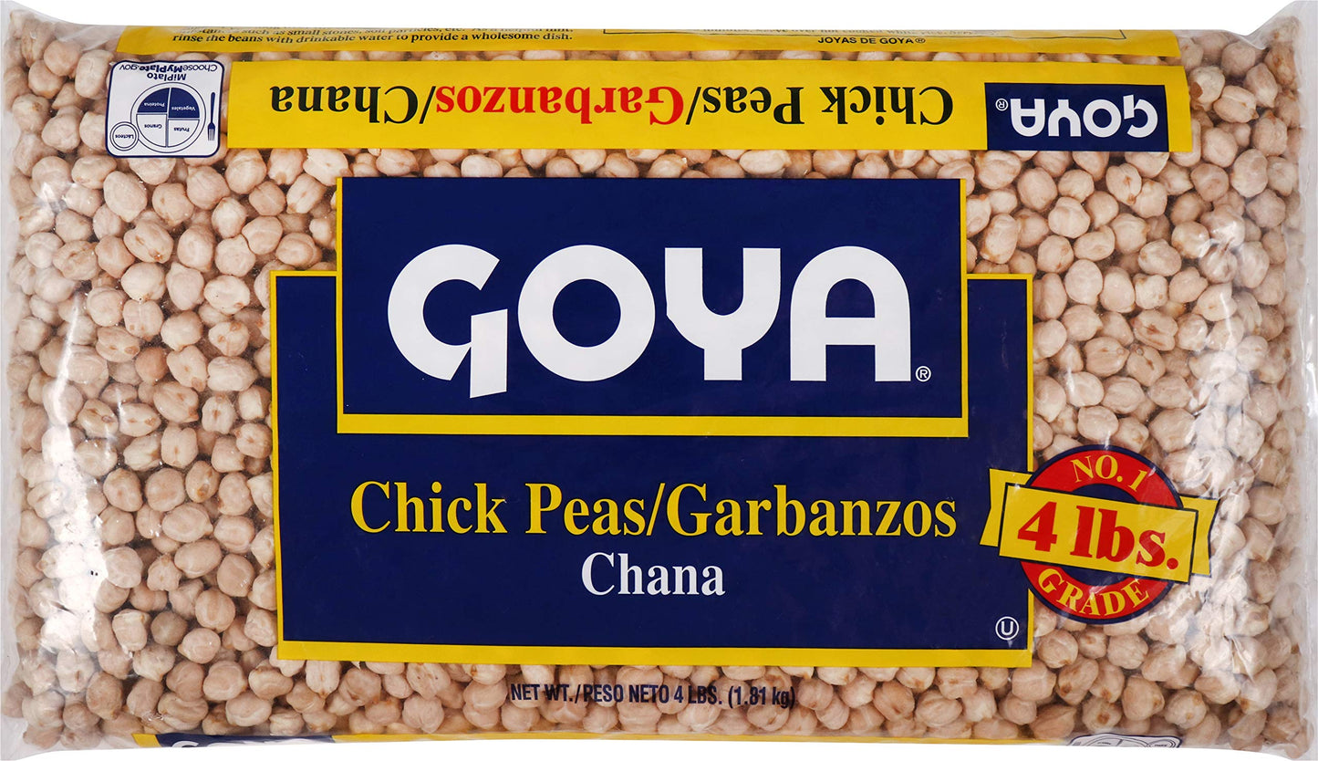 Goya Foods Chick Peas, Garbanzo Beans, Dry, 4 Pound (Pack of 6)