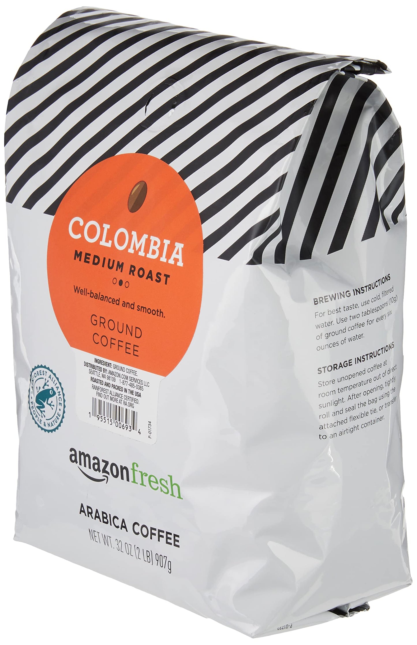 large online retailer Fresh Colombia Ground Coffee, Medium Roast, 32 Oz, 1 Pack