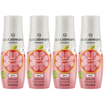 SodaStream Pink Grapefruit Zero Calorie, 14.8 Fl Oz (Pack of 4)