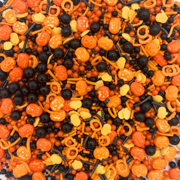 Halloween Sprinkles I 3.5 Oz I Orange And Black Sprinkles I Pumpkin Sprinkles I Cake Cupcake Toppers Cookie Dessert Sprinkles De