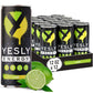 Yesly Energy Drink  Lime  Naturally Flavored Sparkling Energy Drink With Electrolytes  Magnesium  Potassium  Vitamin C  B6 & B12  Natural Caffeine From Green Tea  Zero Sugar  12 Fl Oz Cans  12 Pack