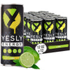 Yesly Energy Drink  Lime  Naturally Flavored Sparkling Energy Drink With Electrolytes  Magnesium  Potassium  Vitamin C  B6 & B12  Natural Caffeine From Green Tea  Zero Sugar  12 Fl Oz Cans  12 Pack