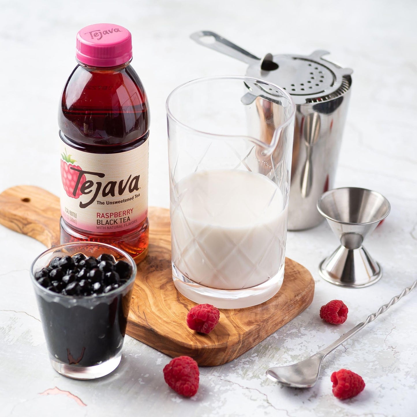 Tejava Unsweetened Raspberry Black Iced Tea, 16.9Oz Pet Bottles, Award Winning, Non-Gmo-Verified, From Rainforest Alliance-Certi